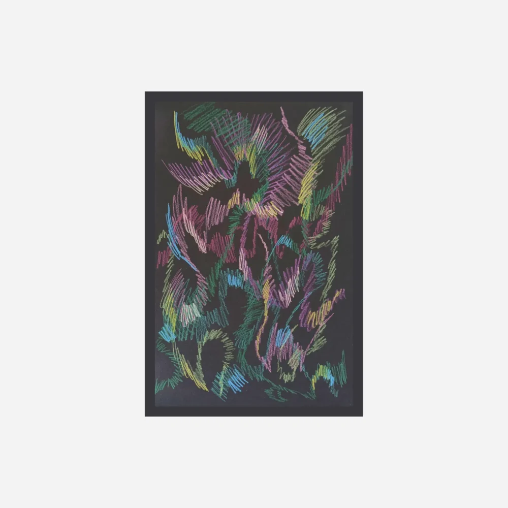abstract artwork with coloured pencils