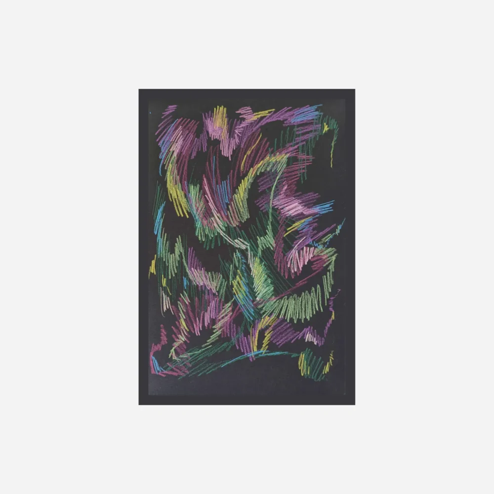 abstract artwork with coloured pencils
