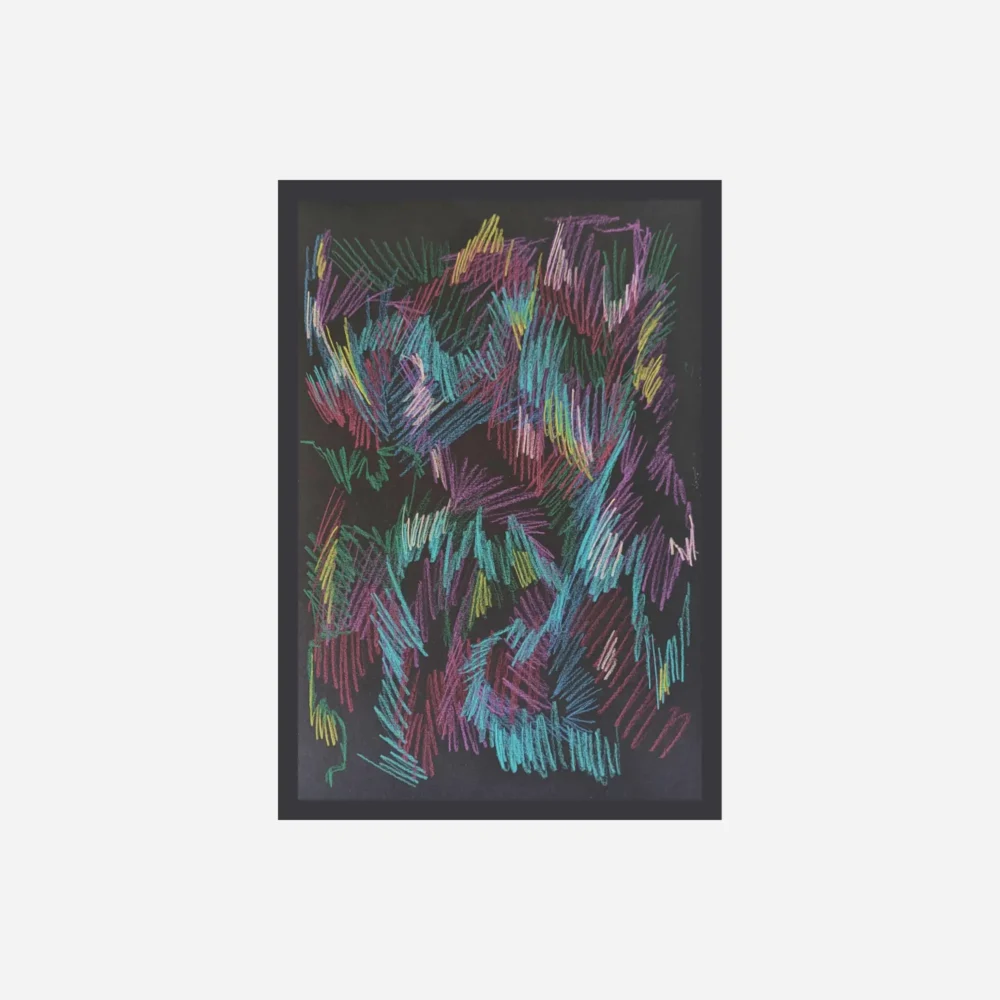 abstract artwork with coloured pencils